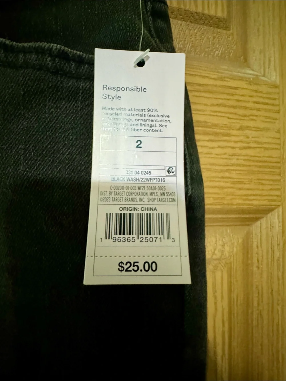 Wild Fable Super High Rise Slim Straight Size 2 -27” NWT